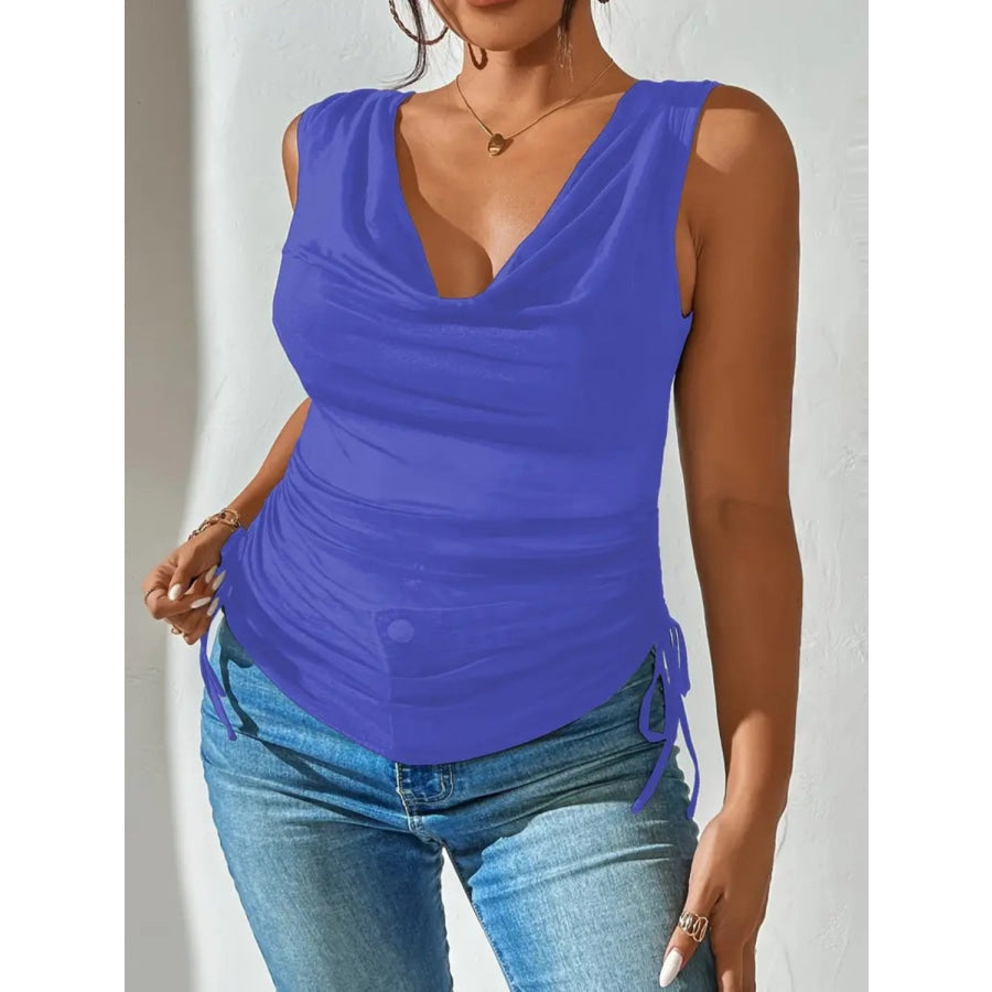 Side Drawstring Ruched Tank