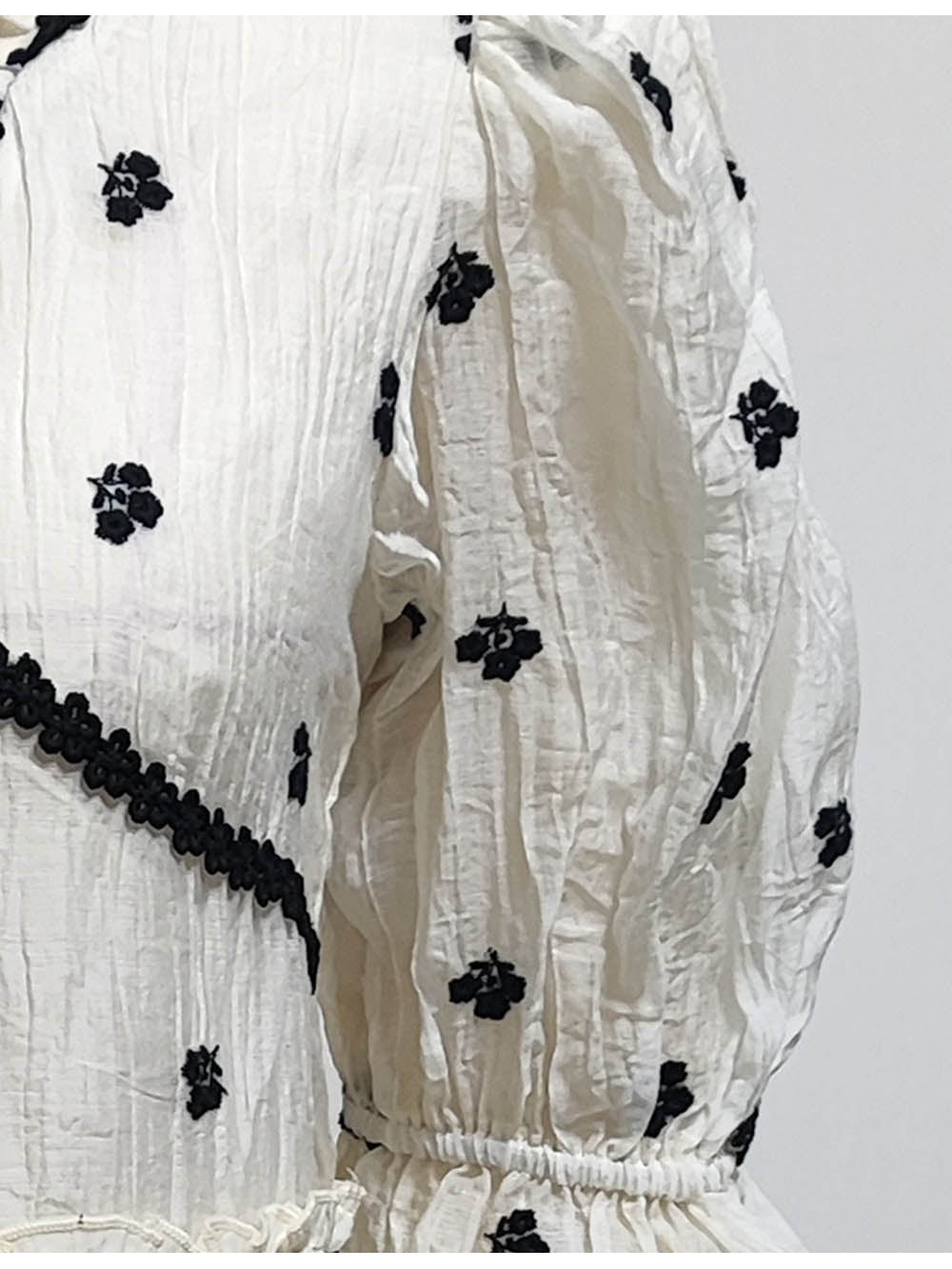 Boho Embroidery Front Tiered Hem Mini Dress