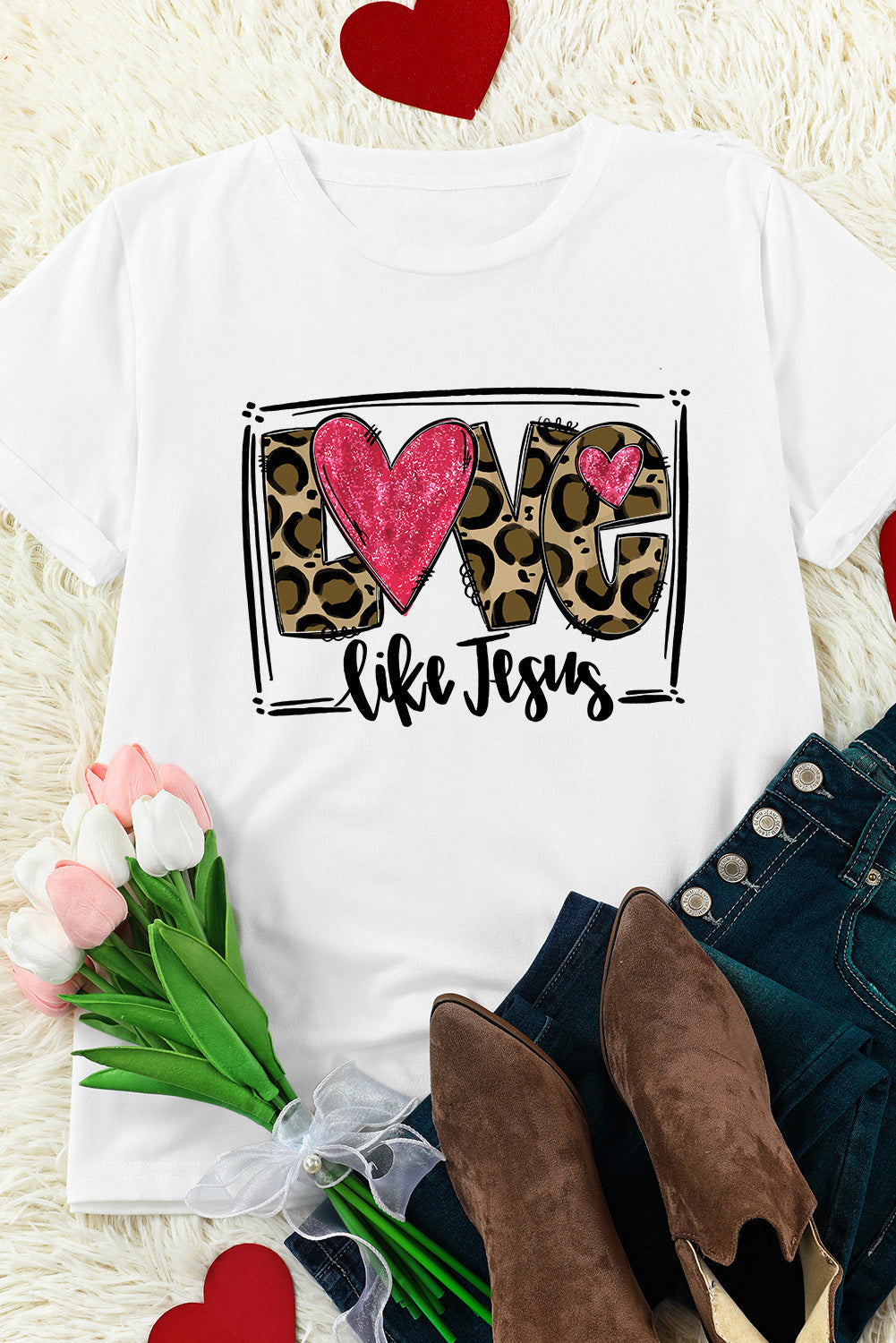 White Love Like Jesus Graphic