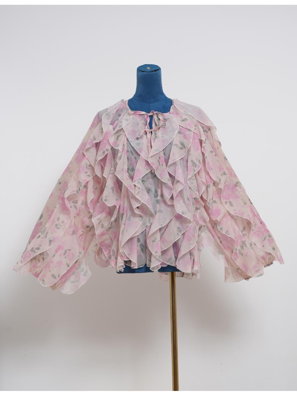 Boho Neck Tiered Ruffle Blouse