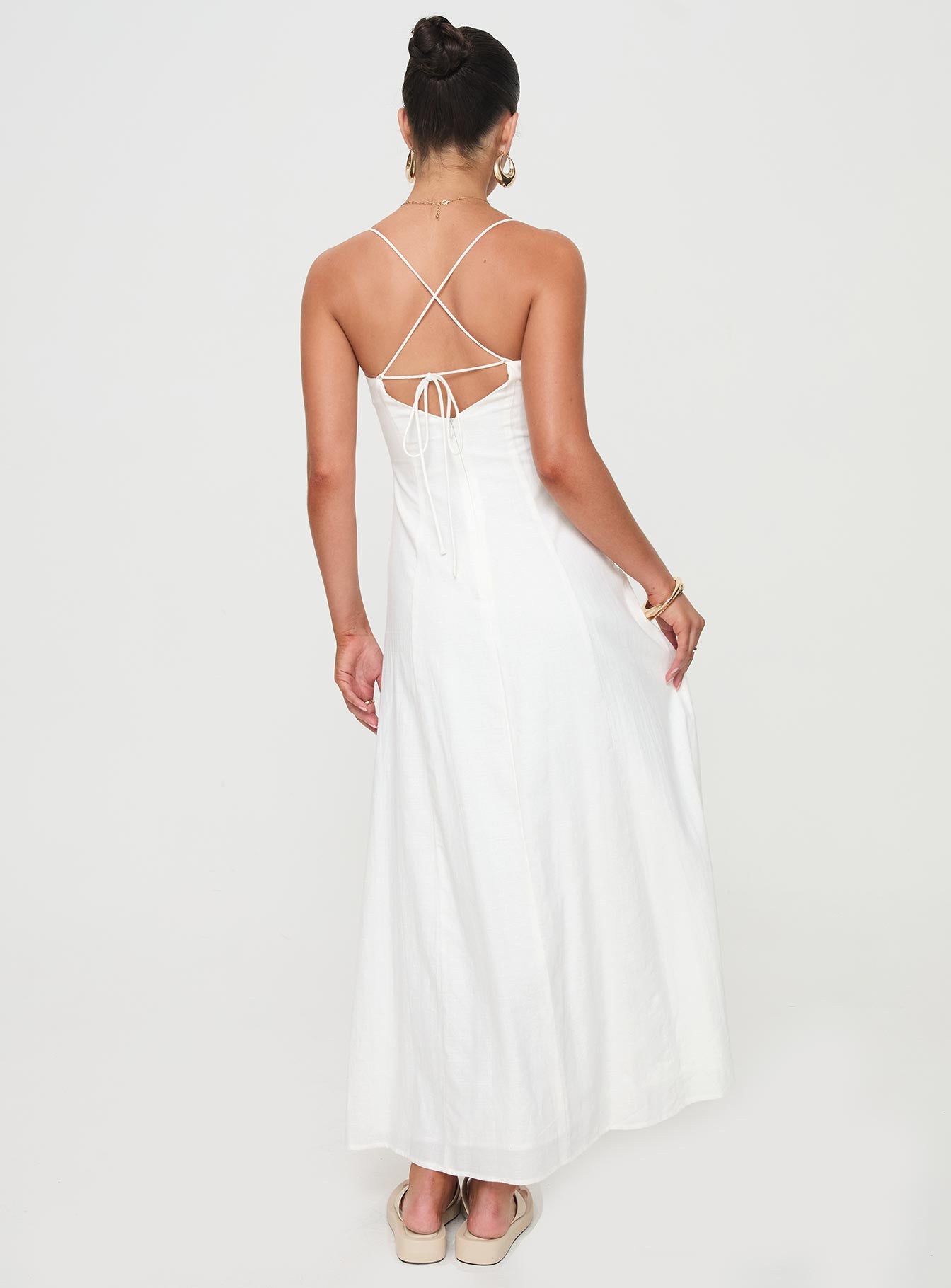 Clean Halter Tie Back Maxi Dress