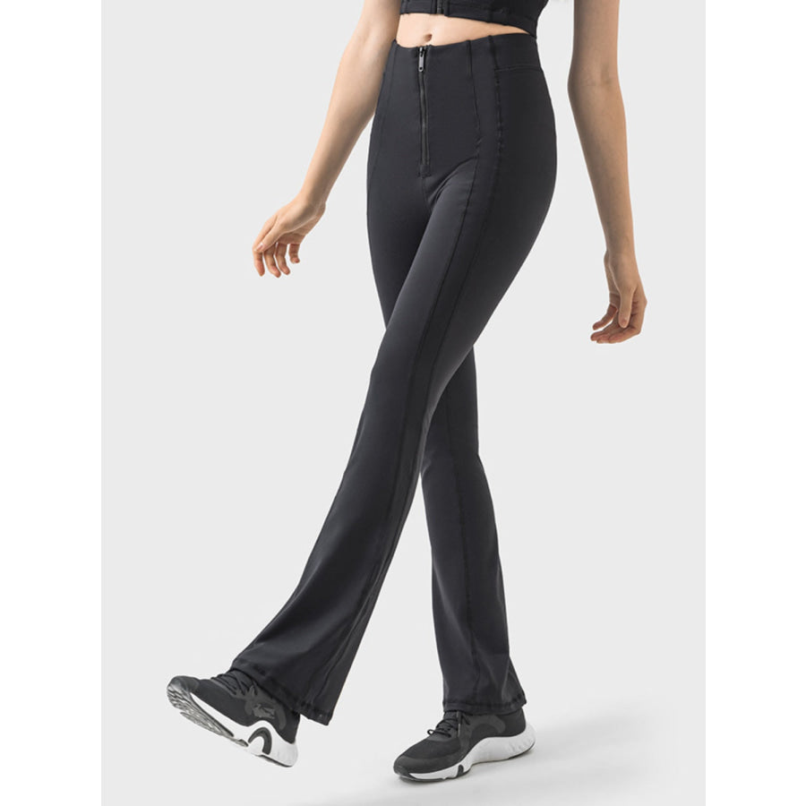 Zipper Detail High Waist Active Pants