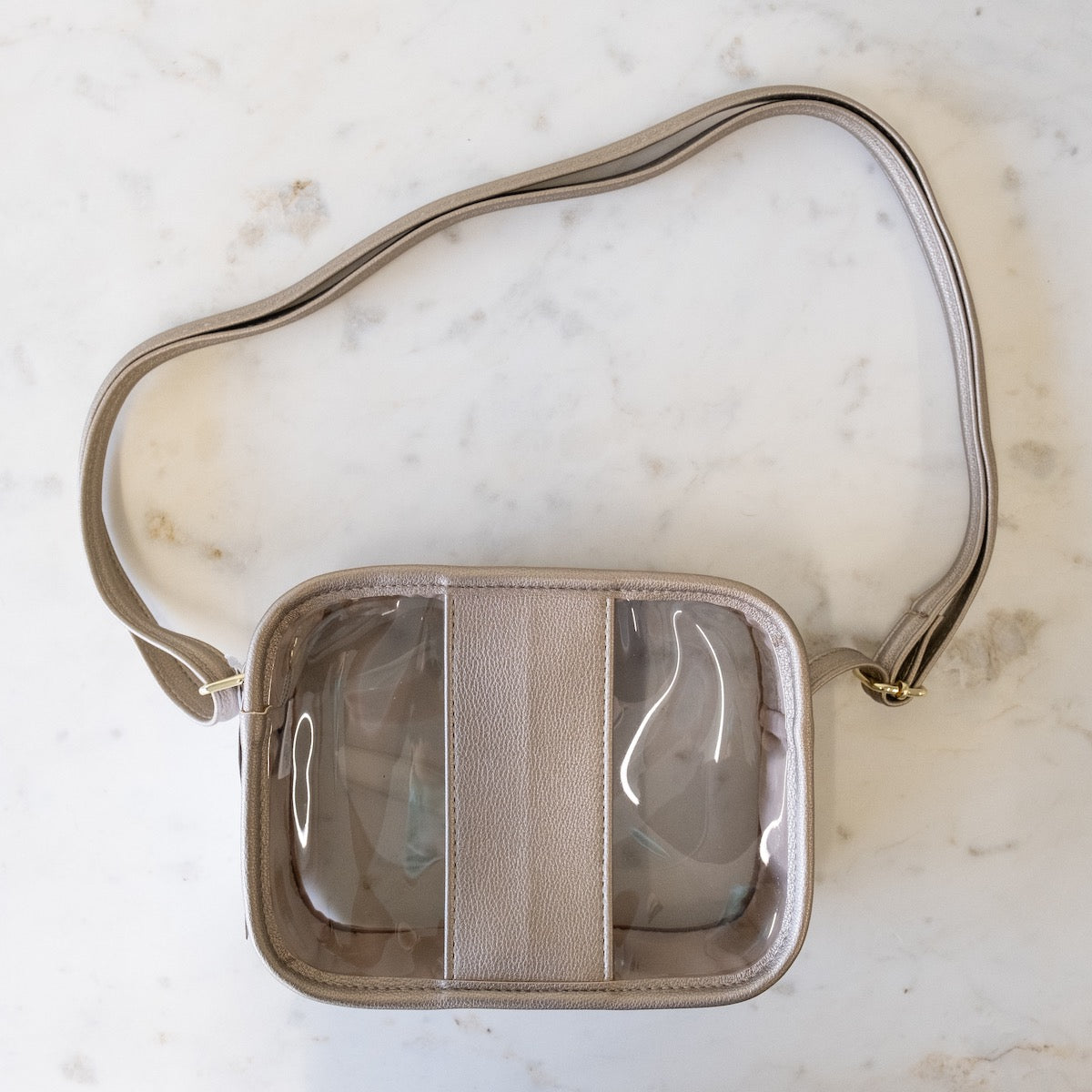 Modern Faux Leather Zip Crossbody Bag