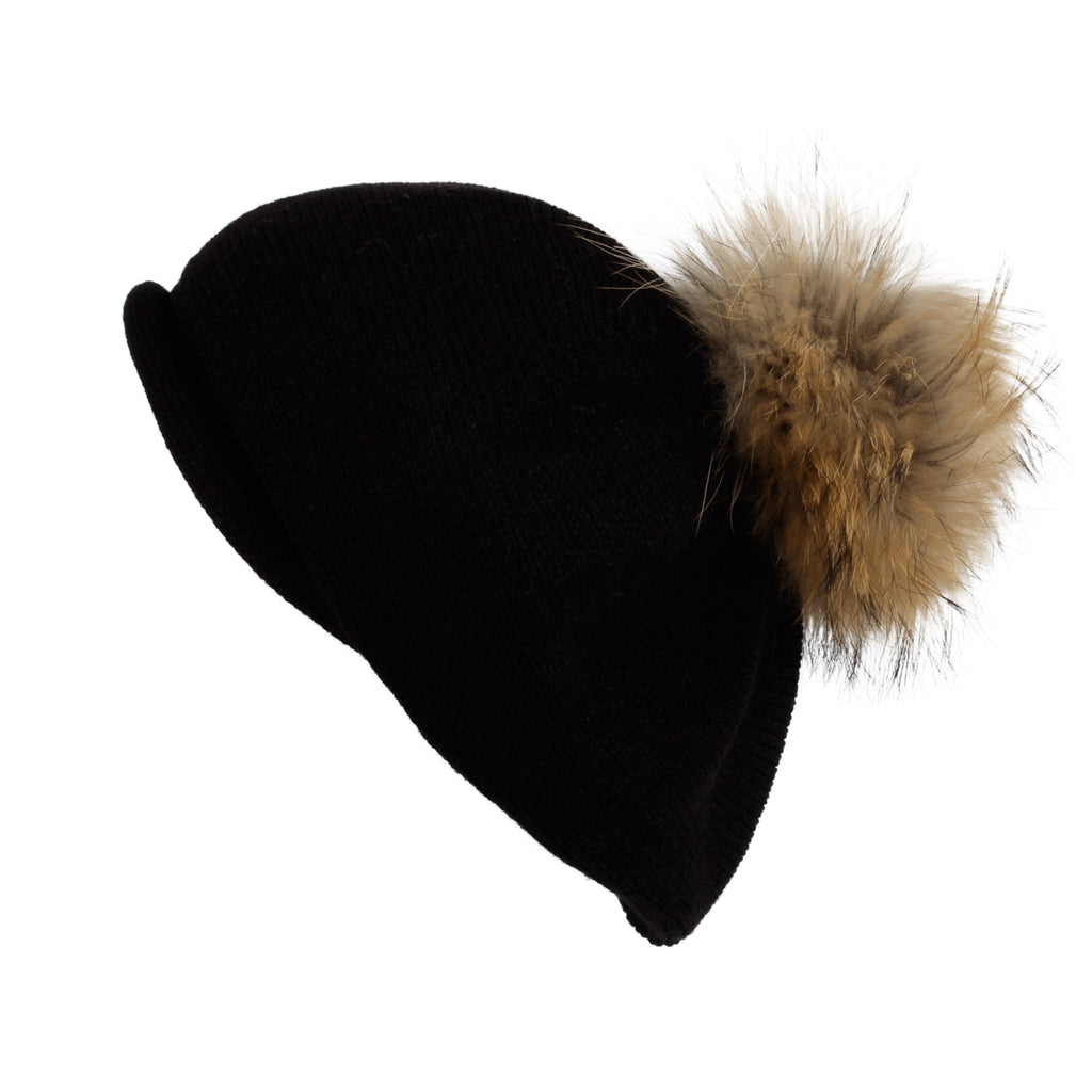Knit Pom Pom Beret Beanie Hat