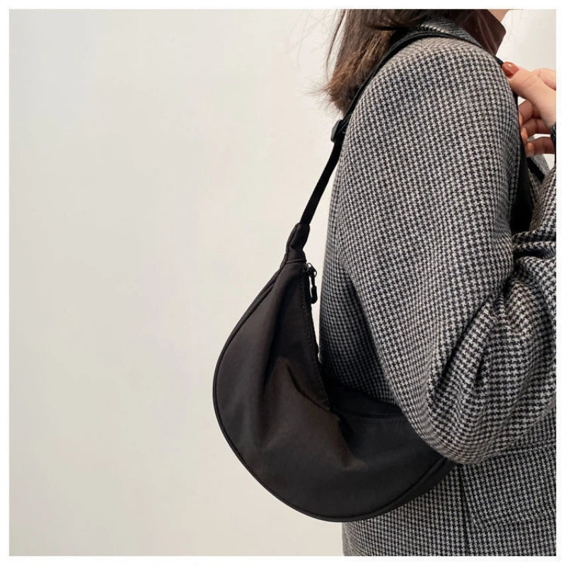 Soft Zip-Top Crossbody Bag