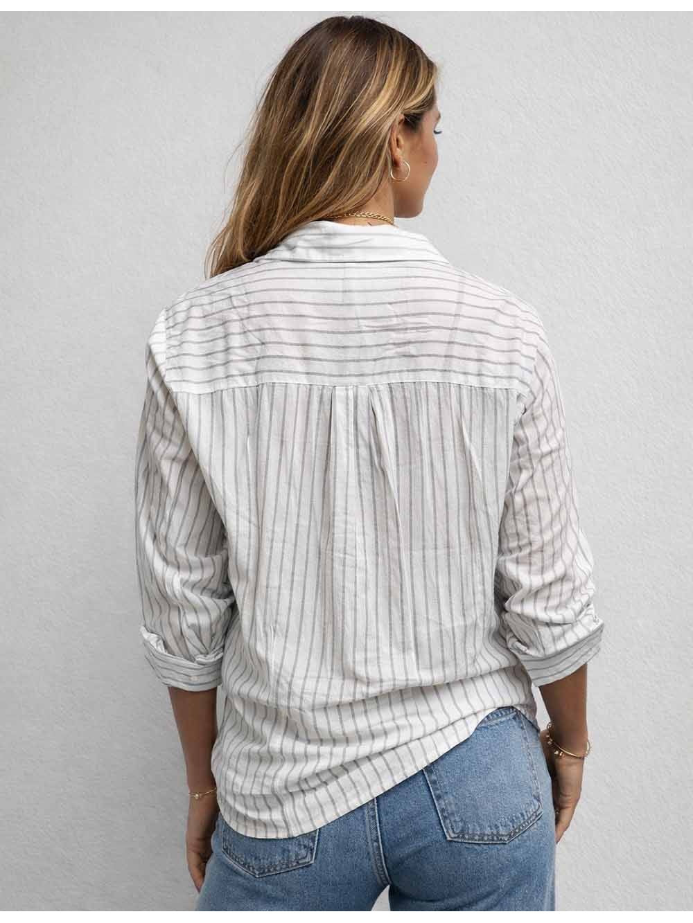Patch Button Down Long Sleeves Shirt