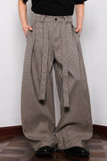 Men's Plus Size Wide Leg Tied Pants