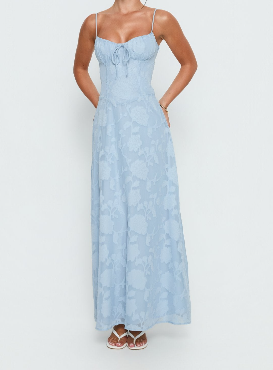 Resort Style Sweetheart Neck Maxi Dress