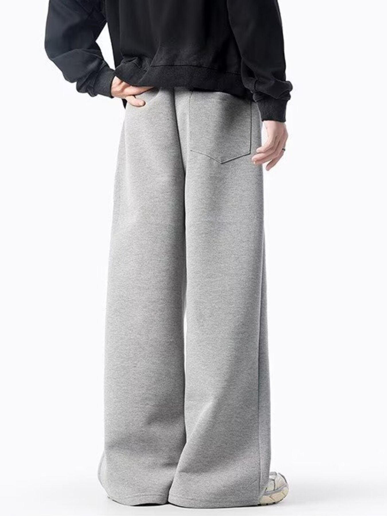 Men S Plus Size Loose Fit Drawstring Wide Leg Pants