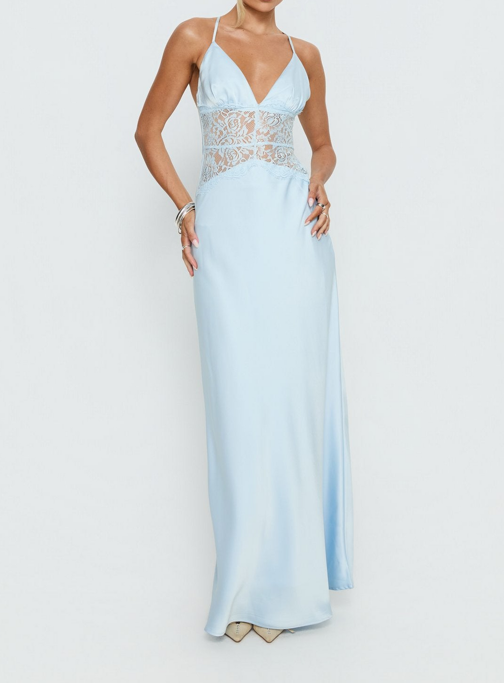 Sleeveless Flow Halter Maxi Dress