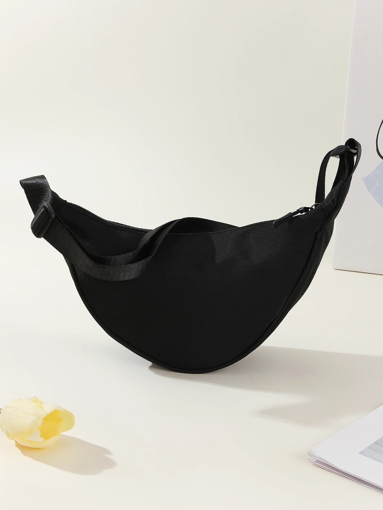 Soft Zip-Top Crossbody Bag