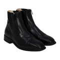Zip Leather Riding Boots