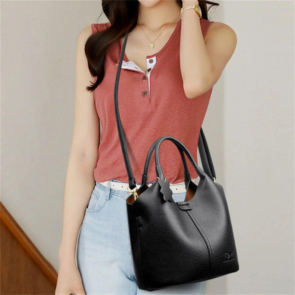 Timeless Soft Zip-Top Shoulder Bag
