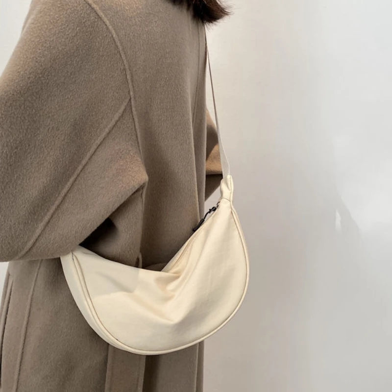 Soft Zip-Top Crossbody Bag
