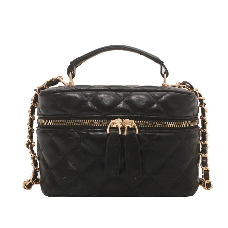 Quilted Structured Clutch Bag