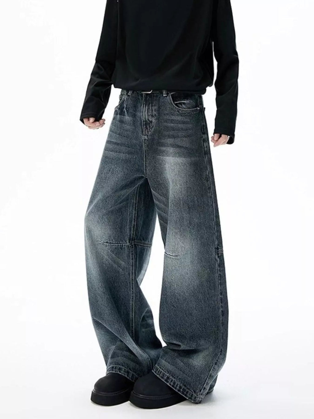 Everyday Men's Full Size Washed Wide Leg Jeans Plus Size