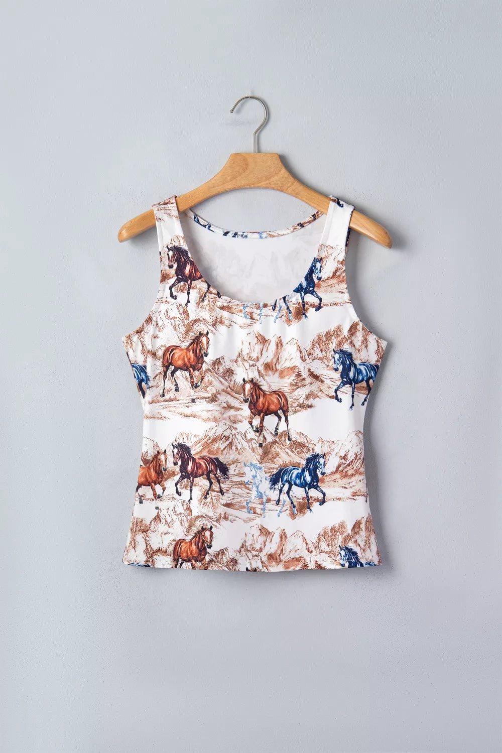 Horse Hat Western Slim Tank Top