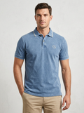 Men's Minimalist Geometric Logo Printed Polo Shirt