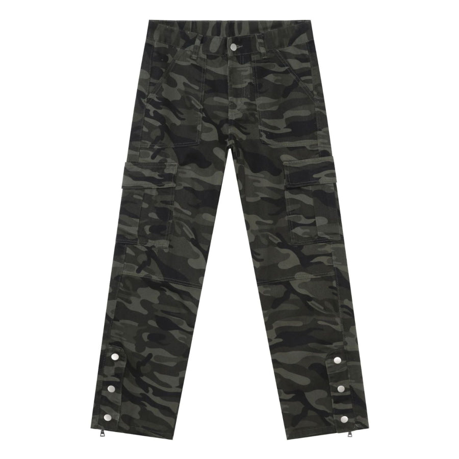 Men's Camouflage Jeans with Cargo Pockets