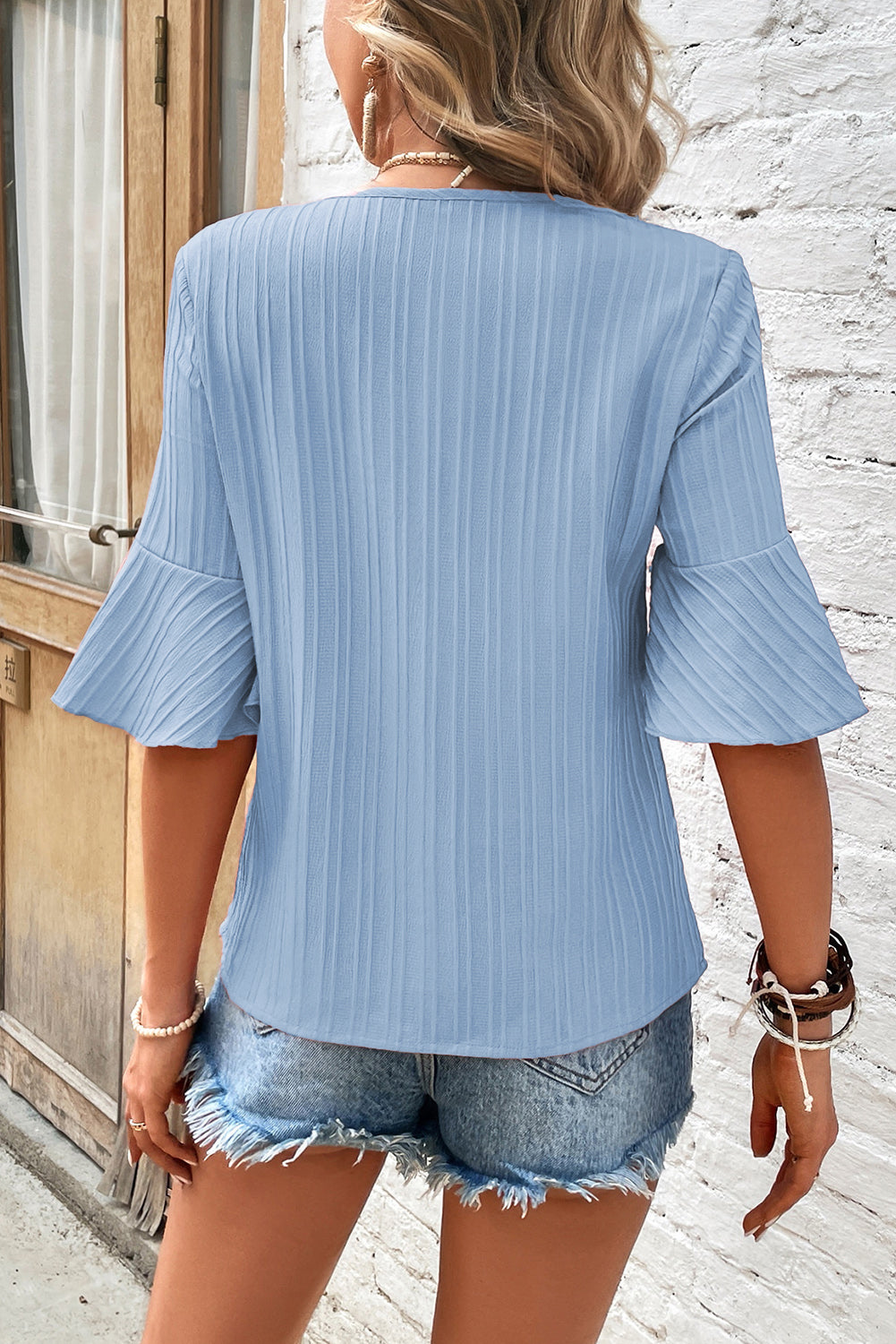 Ruffled Half Sleeve