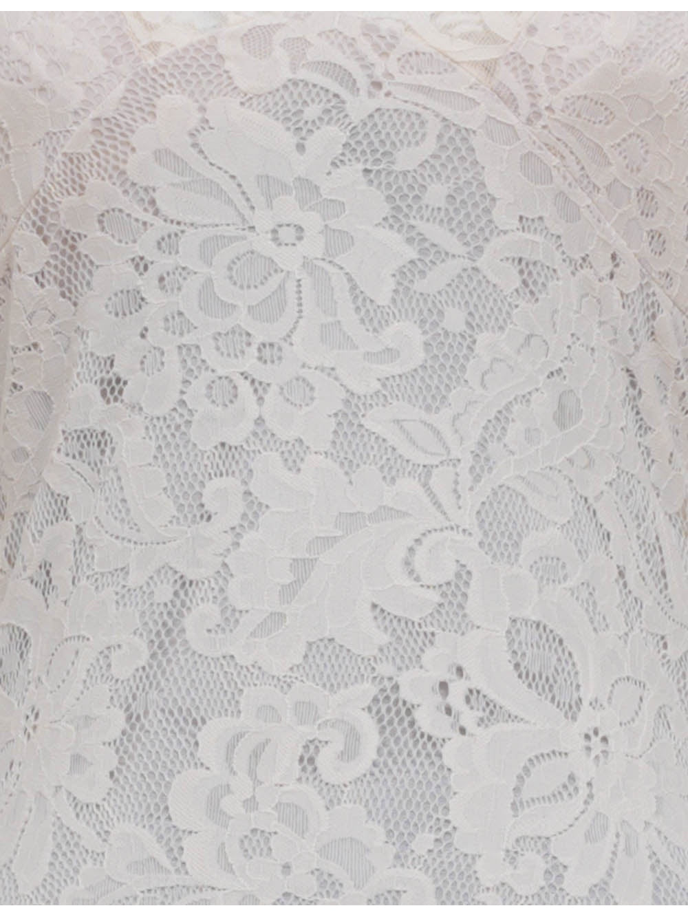 Lace Scalloped Trim V Neck Tiered Ruffle Mini Dress
