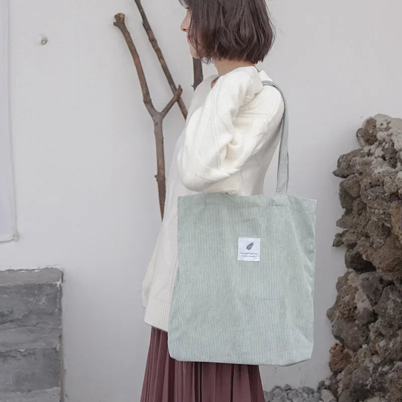 Structured Canvas Shoulder Bag