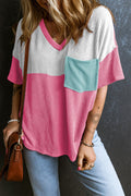 Rose Red Color Block Patch