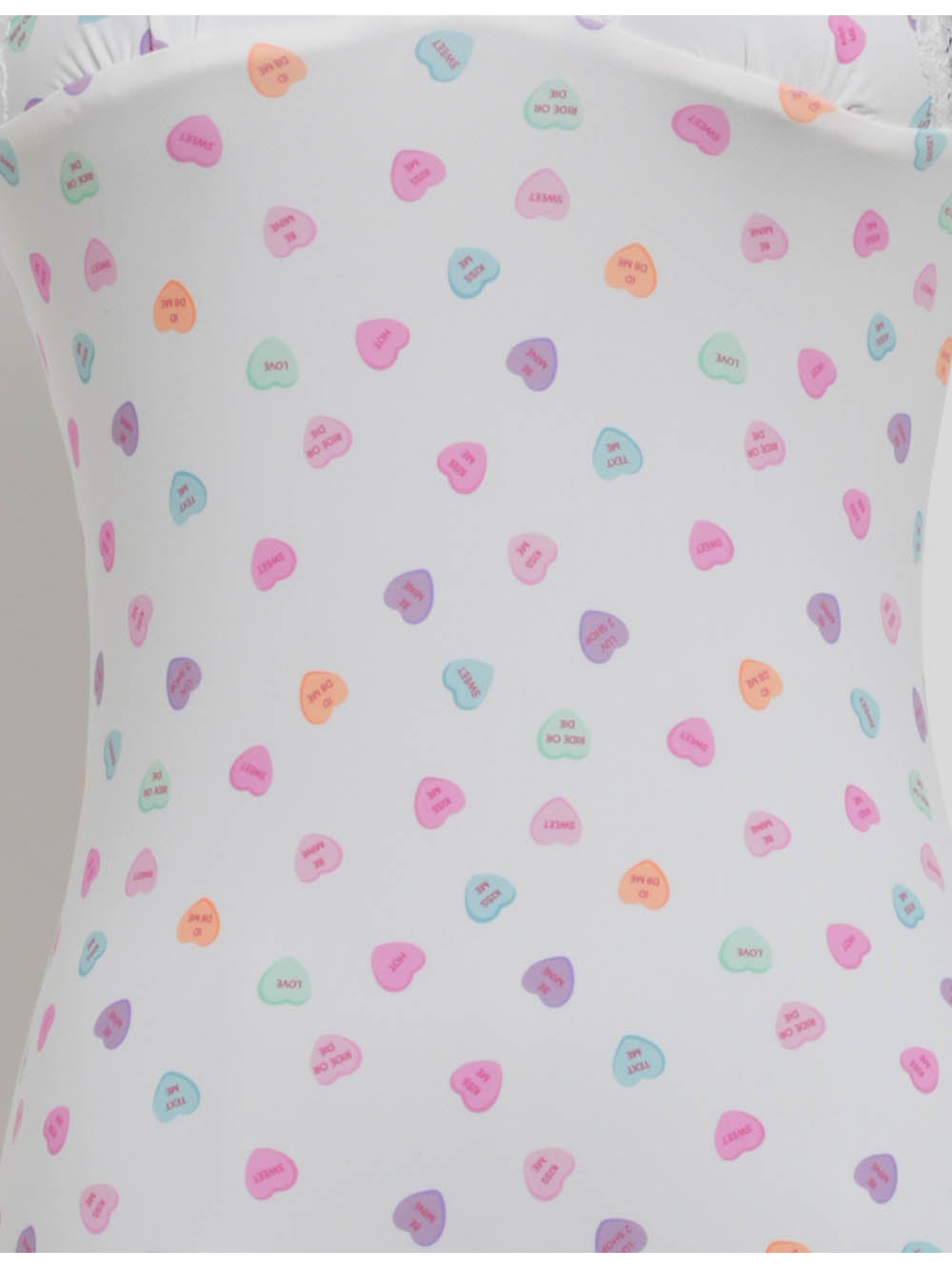Candy Heart V Neck Spaghetti Strap Bodycon Romper