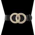 Crystal Ring Detail Waist Belt