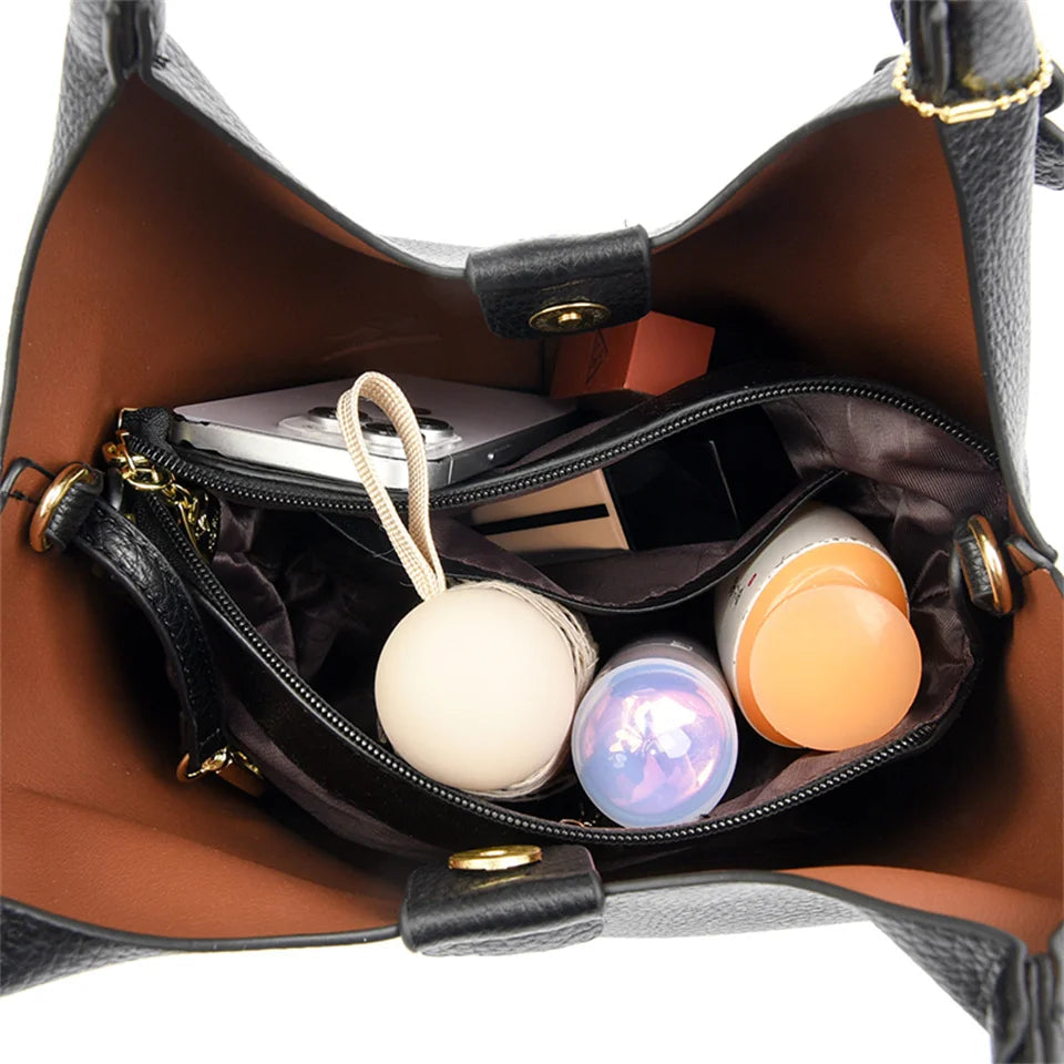 Timeless Soft Zip-Top Shoulder Bag