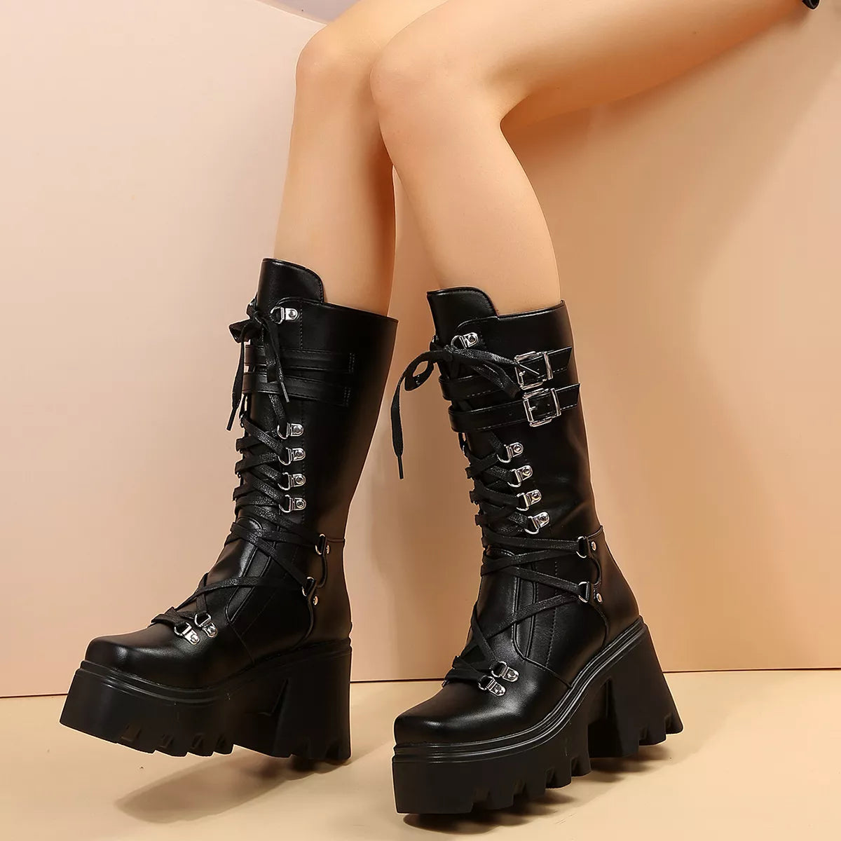 Classic Lace-Up Riding Boots