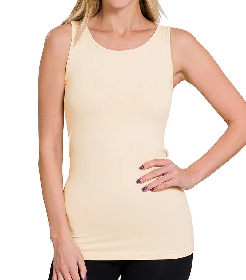 Soft Scoop Neck Seamless Tank Top