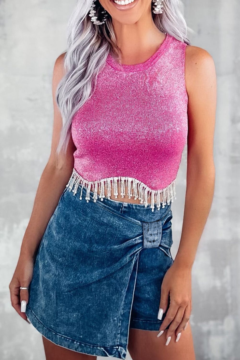 Zip Back Denim So Skirt
