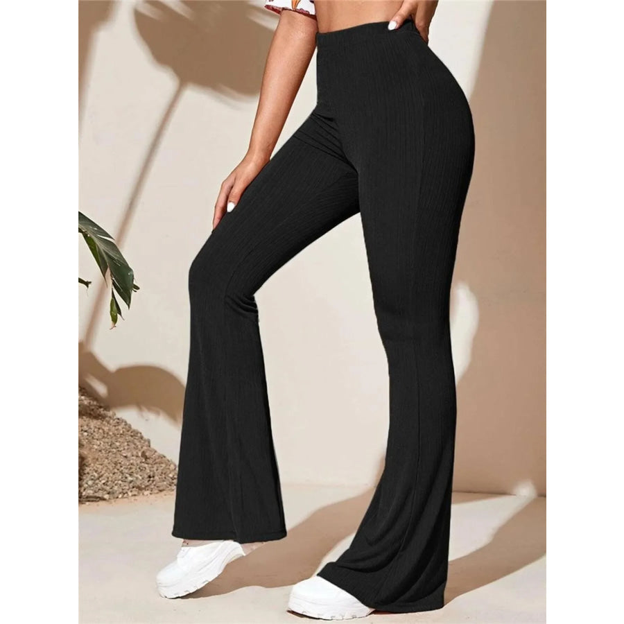 Full Size High Waist Flare Active Pants Plus Size