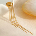 K Gold Plated Tassel Ear Cuff Earrings
