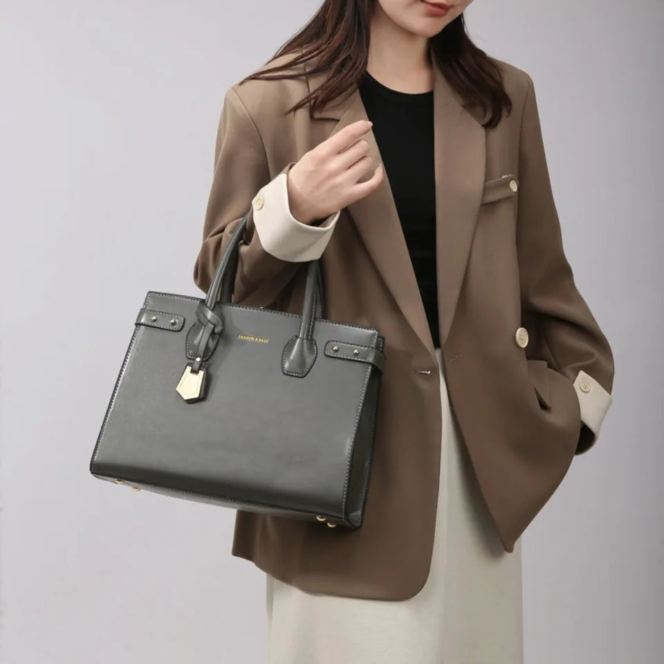 Refined Soft Zip-Top Crossbody Bag