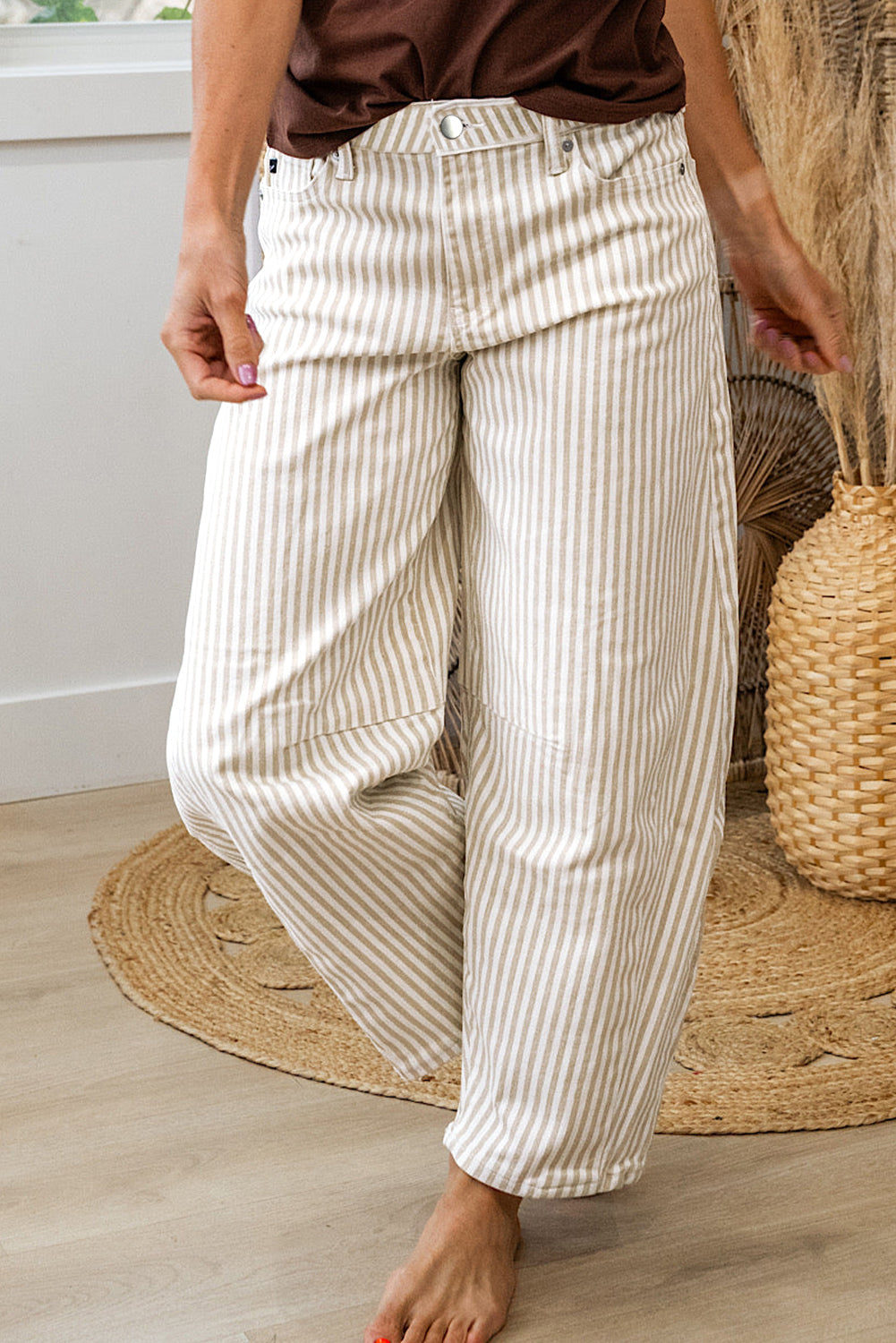 Everyday Barrel Stripe Jeans