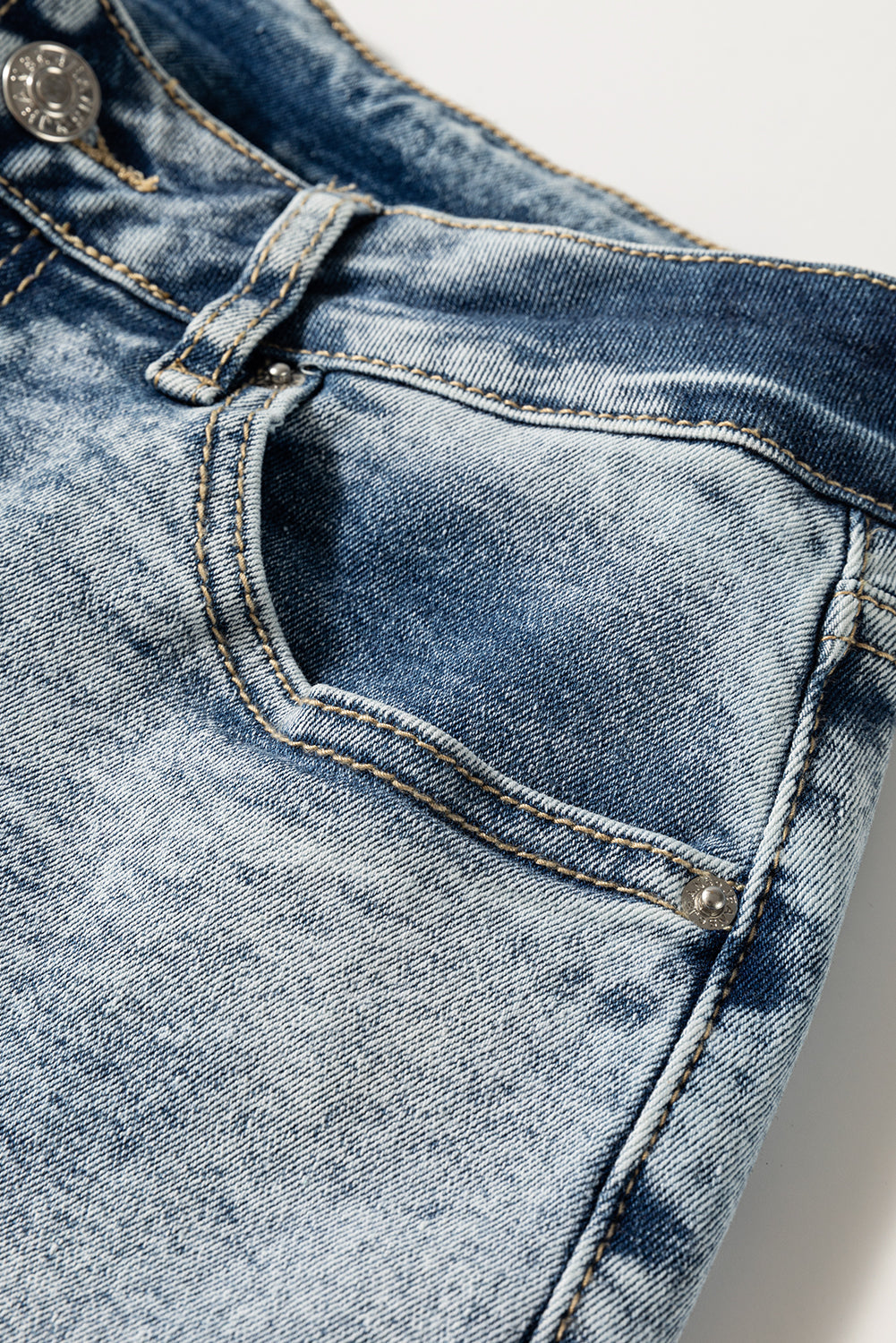 High Rise Zip Fly Jeans