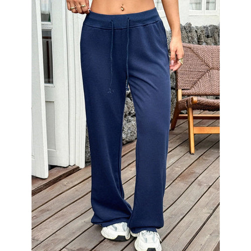 Classic Drawstring Wide Leg Active Pants