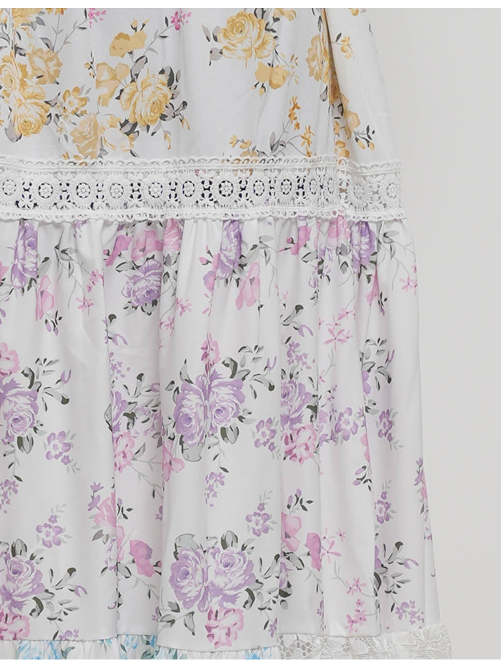 Boho Square Neck Puff Sleeves Maxi Dress