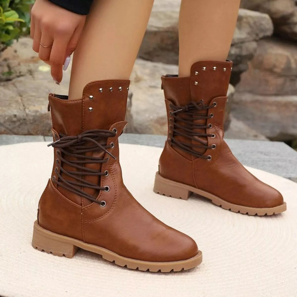 Lace-Up Riding Boots