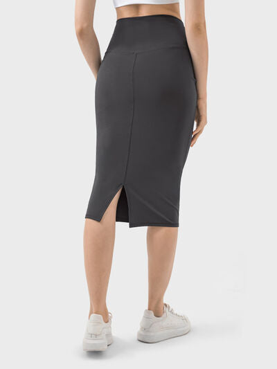 Slit Wrap Active Woven Skirt