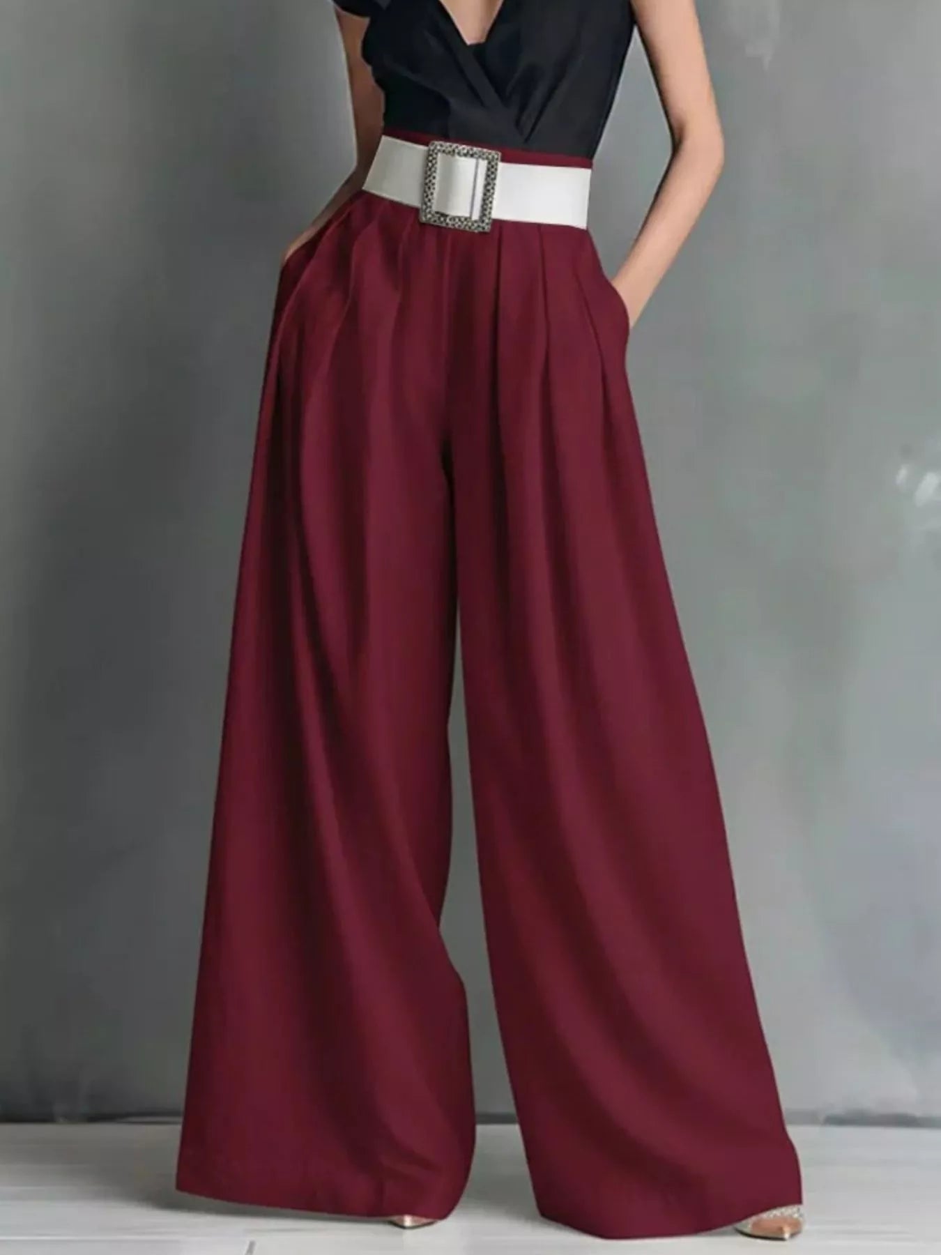 Street High Waisted Wide Leg Pants