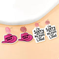 Pair Sequin Hat Dangle Earrings