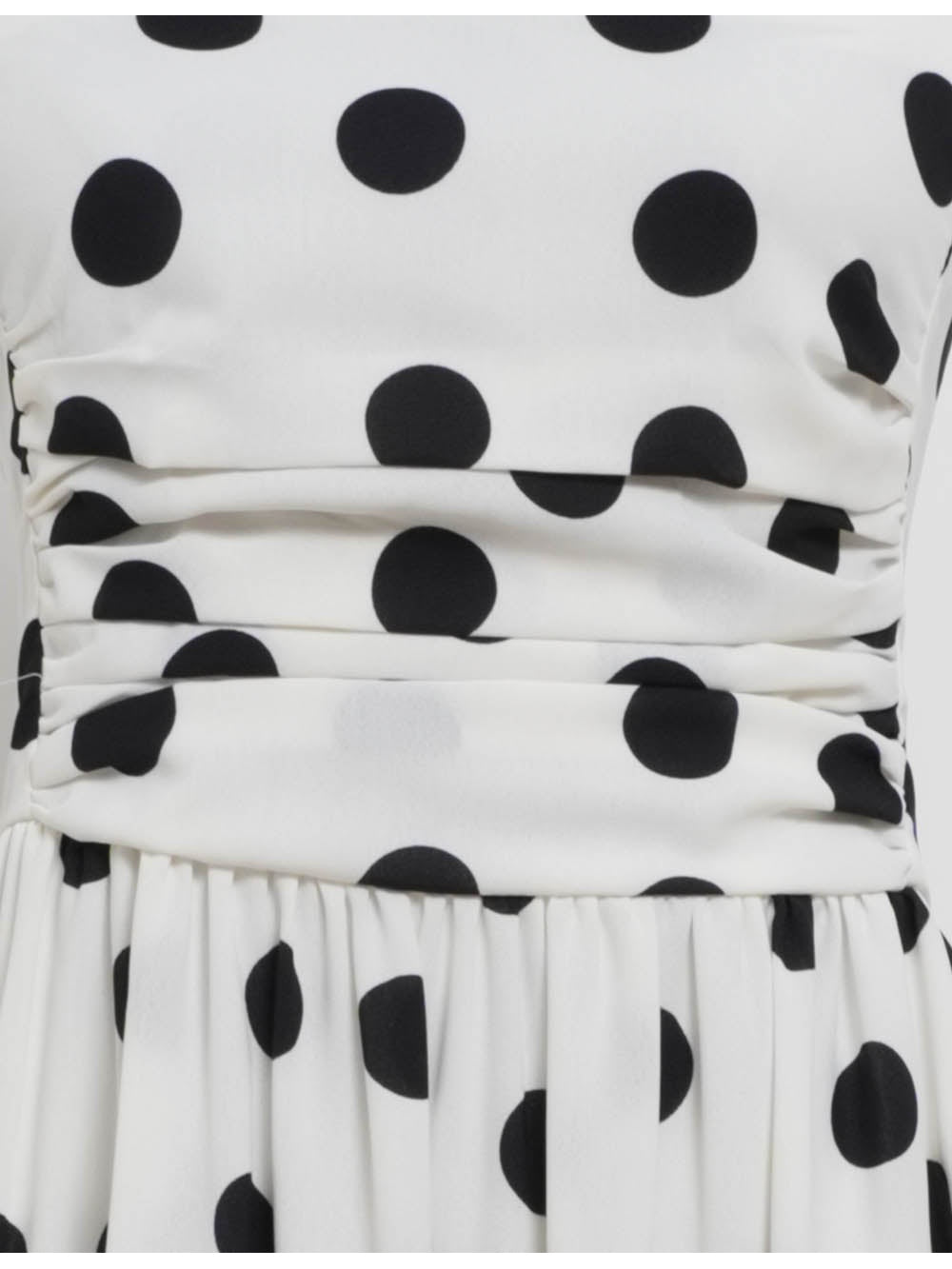 Strapless Polka Dot Smocked Sleeveless Maxi Dress
