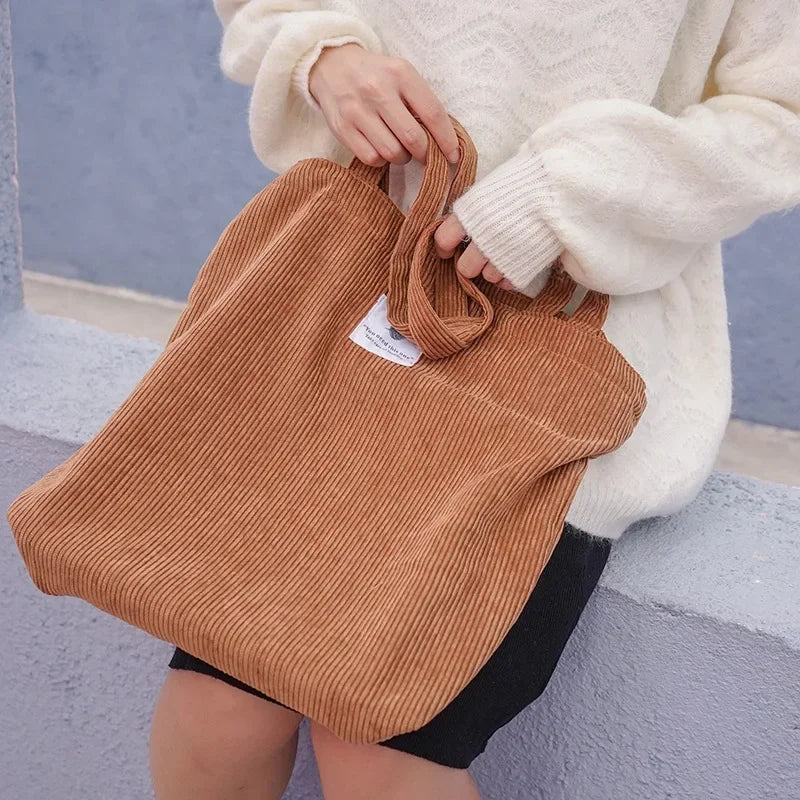 Structured Canvas Shoulder Bag