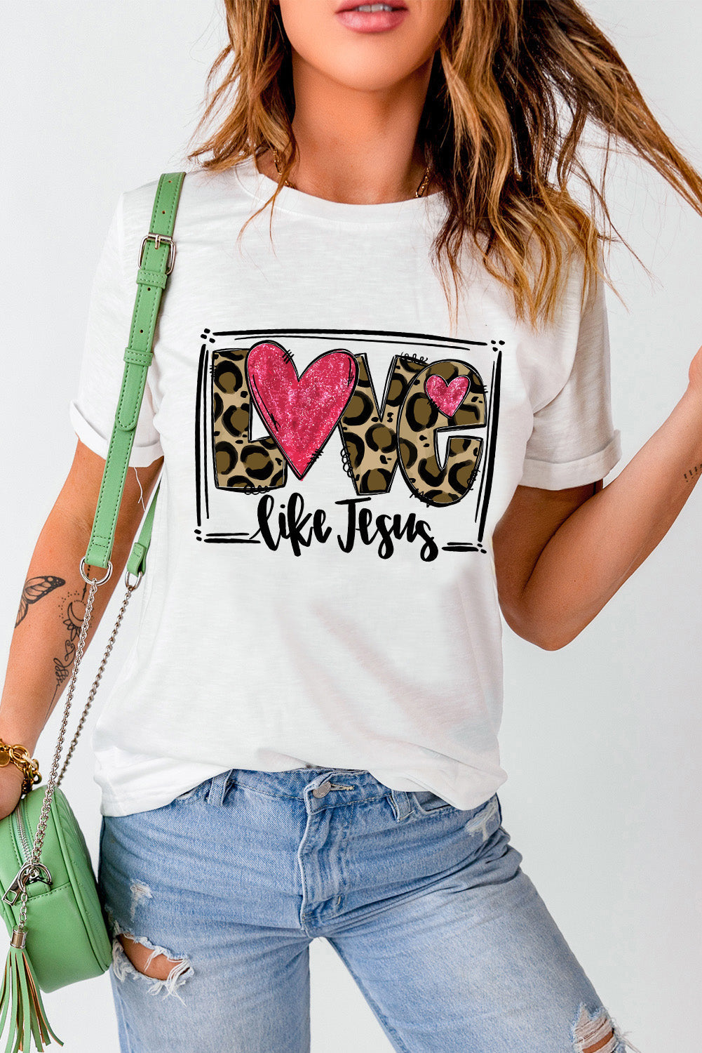 White Love Like Jesus Graphic