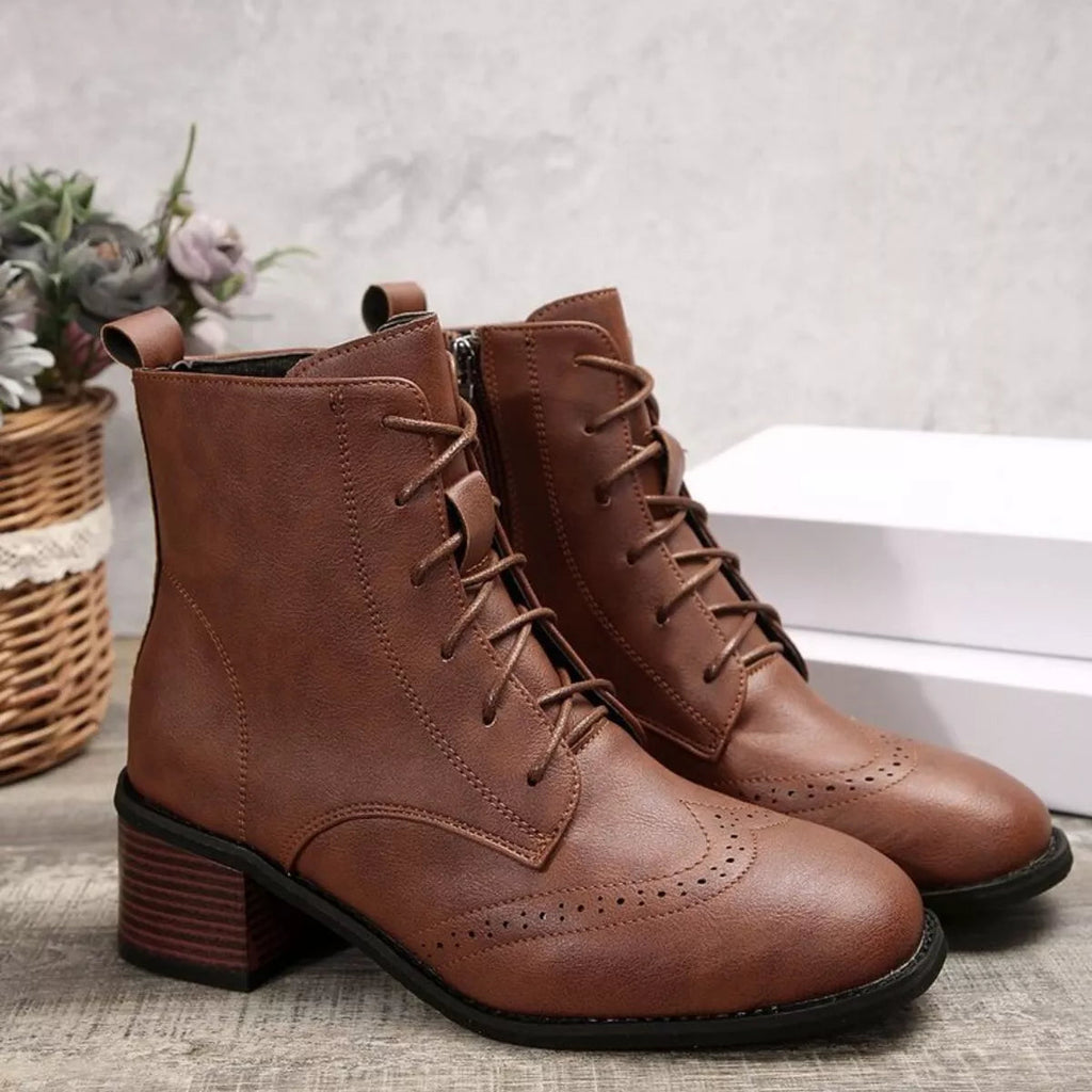 Lace-Up Zip Riding Boots