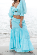Structured Layering Everyday Casual Maxi Skirt