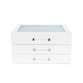 Three Clear Lid Jewelry Box